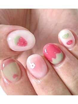 ヘブン ネイル 鶯谷(HEAVEN Nail)/いちごネイル