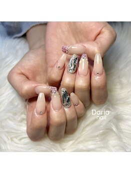 ダリア(Daria)/ボルドーの冬ツイードネイル♪