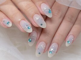 水色チークネイル¥7500～