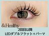 2回目以降★LEDアンドヘルシー<LEDダブルフラット80束＋パーマ>　14000円