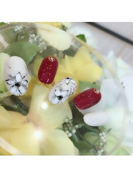 ブリリアント ネイル(Briliant Nail)/定額 フラワーデザイン♪
