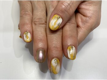 クォーターリゾートネイル(QUARTER RESORT nail)/もやもやニュアンスネイル☆