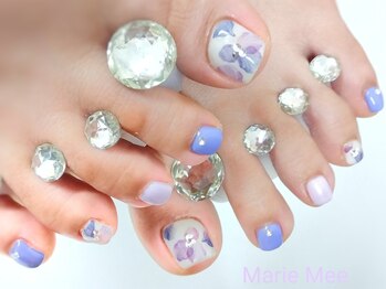 FOOTジェル梅雨　紫陽花