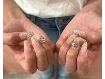 ラメグラ/ブライダルネイル