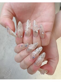 クリーム(Nail Atelier CREAM)/長さだし10本+持ち込みdesign☆