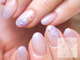 紫陽花ネイル