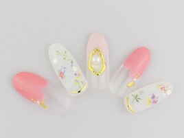 ニュアンスドライフラワーネイル