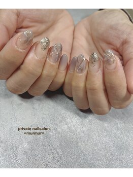 プライベート ネイルサロン マーマ(murmur)/大理石風ネイル