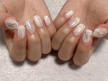 ひまりネイル(ひまりnail)/むら塗りニュアンス シェル追加