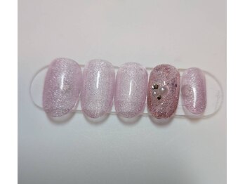 ≪ピンクのオフィスネイル≫３