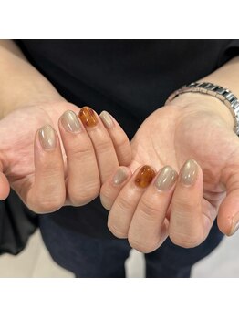 ローランリム(LORAN Lim)/ベッコウ柄ネイル