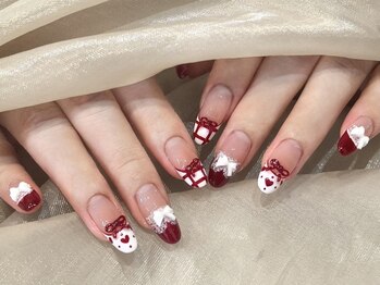 ナユキネイル 渋谷店(NA.YUKI NAIL)/大人可愛いクリスマスネイル