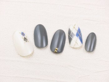 ブルジェネイル ネイル(BOURGE nail)/冬の主役!大人上品アーガイル