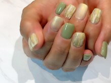 ルームヘアネイル 梅ヶ丘店(Room hair nail)/爽やかグリーン×ニュアンス
