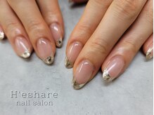 エシェール(H'eshare)/クリアベースガラスネイル ¥7500