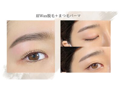 大人気♪眉Waxとまつ毛パーマのセットメニューでメイク時短に！