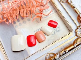 ホワイト×オレンジ