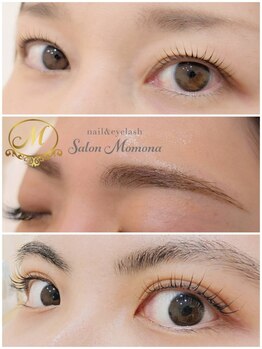 モモナの写真/当店人気のアイブローメニューとまつげパーマの同日施術オススメ◎眉毛やまつげのお悩みの方はぜひモモナへ