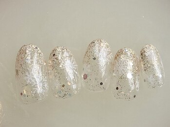 フローリア 六本木店(Florir)/雪の結晶×クリアネイル