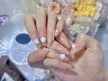 レアネイル 渋谷店(Le’a nail)/スカルプワンカラー☆バラパーツ