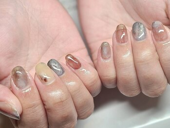 プロモート 岡山城下店(Promote)/天然石風ニュアンス【岡山】