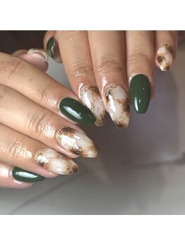 オーク アイラッシュアンドネイル たまプラーザ(OAK)/べっこうネイル