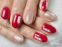 デイジー 藤沢(Daisy)/大人赤ネイル　マグネットネイル