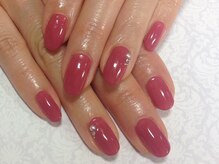 パラジェル登録サロン バランス シンプルネイル&アイラッシュ 新田東店(balance)/明るめボルドー