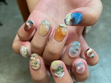 カーティシーネイルズ(curtisii NAILS)/凸凹マーブル
