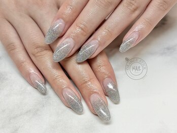 オレンジスティック/ラメグラデーション　スカルプ