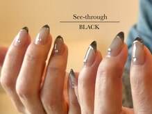 エリーネイル(ellie Nail)/シアーブラック/フレンチ