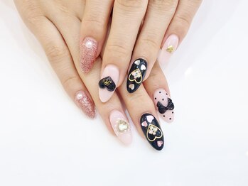 ネイルコレクション ピンク(Nail Collection Pink)/長さ出ジェル付放題★３Ｄリボン