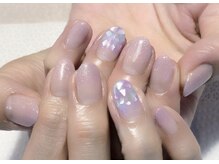 キャディーネイルズ(Caddy' Nails)/アジサイ風シェルネイル　