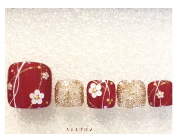 梅の花のネイル