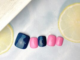 ネイビー×ピンク