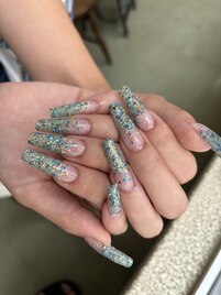 サマーネイル×ラメ