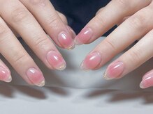 ヴィーナスネイル(Venus Nail)/長さ出しチークミラーフレンチ