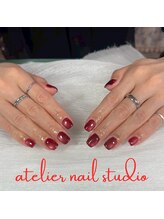 アトリエネイルスタジオ(atelier nail studio)/ボルドーなワインレッドマグ