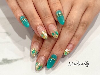 ネイルズアリー 立川店(Nails ally)/クリアベース×シェル×海×透明