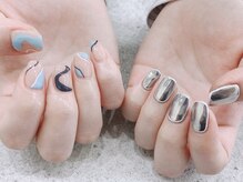 プライズアイリス アイラッシュ 池袋東口店(prize Iris eyelash)/個性派ちぐはぐネイル【池袋】