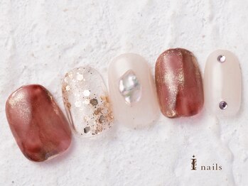 アイネイルズ 横浜WEST店(I-nails)/ブラウンニュアンスネイル8480円