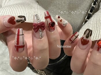 エイチ ネイル(H nail)/バレンタインネイル
