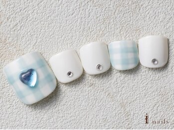 ギンガムチェックネイル¥10500