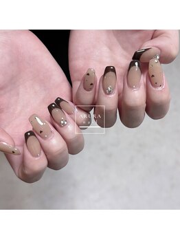 バレンタインネイル