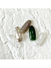 ぷっくりミラーネイル