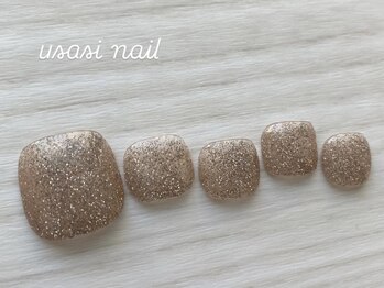 ウサギネイル(usagi nail)/フットラメワンカラー￥5400