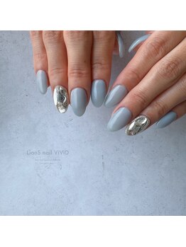 リアンスネイル ヴィヴィッド 岡山店(LianS nail ViViD)/ワンカラー＋埋め尽くし