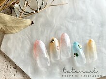 テテネイル(tete.nail)/パステルグラデ×春ストーン