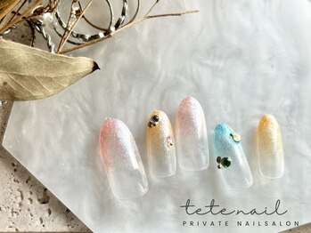 テテネイル(tete.nail)/パステルグラデ×春ストーン