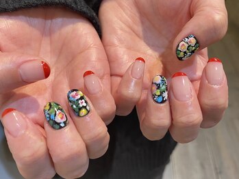 アンティム ネイル(INTIME nail)/手描きフラワー